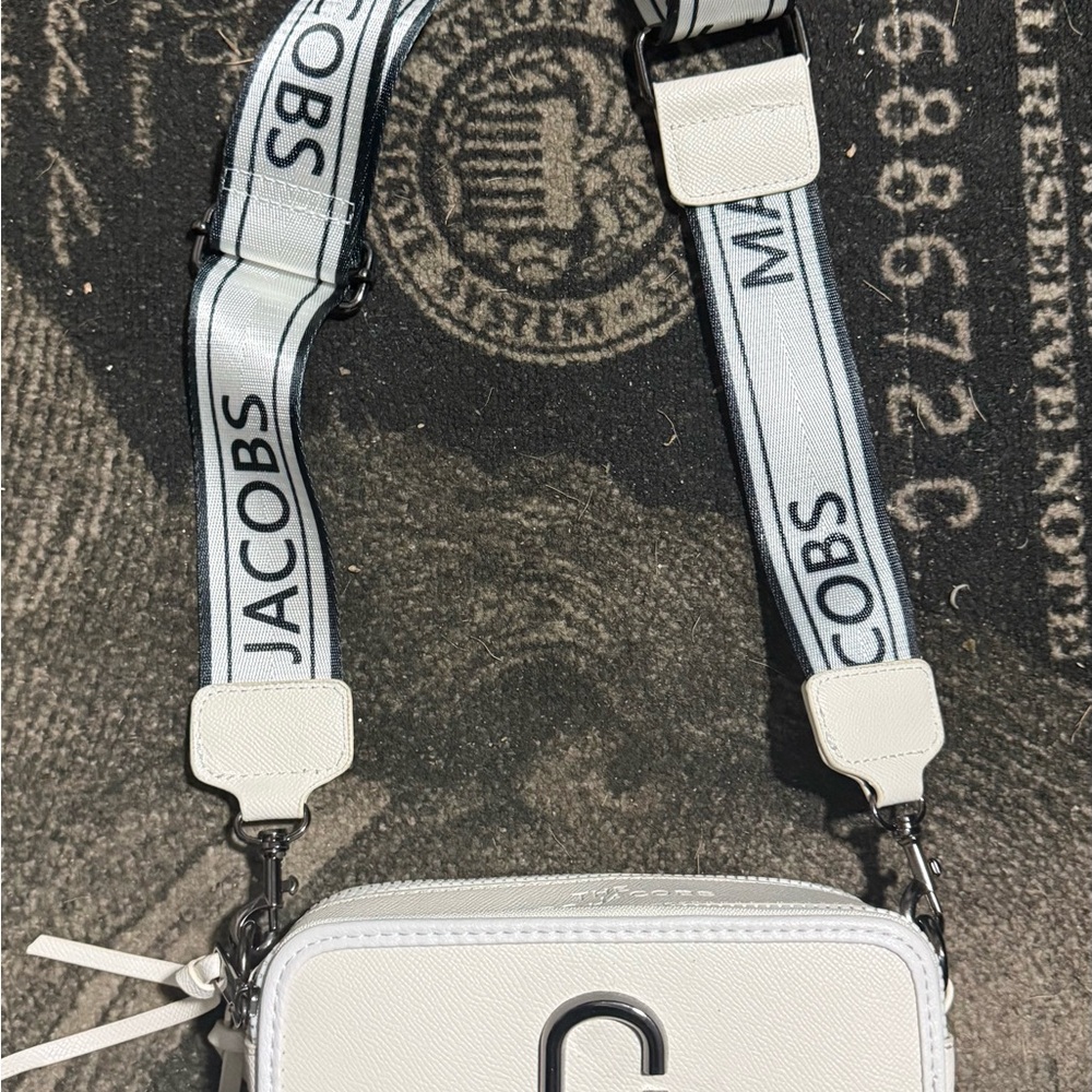 Marc Jacobs White Belt Bag with Logo Strap